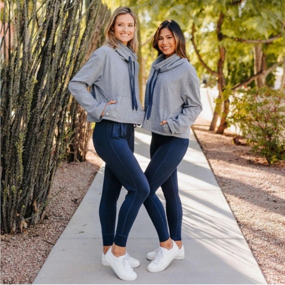 Senita Athletics blue striped pullover. Size S - Picture 2 of 6